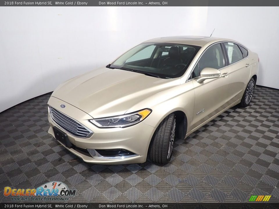 2018 Ford Fusion Hybrid SE White Gold / Ebony Photo #10