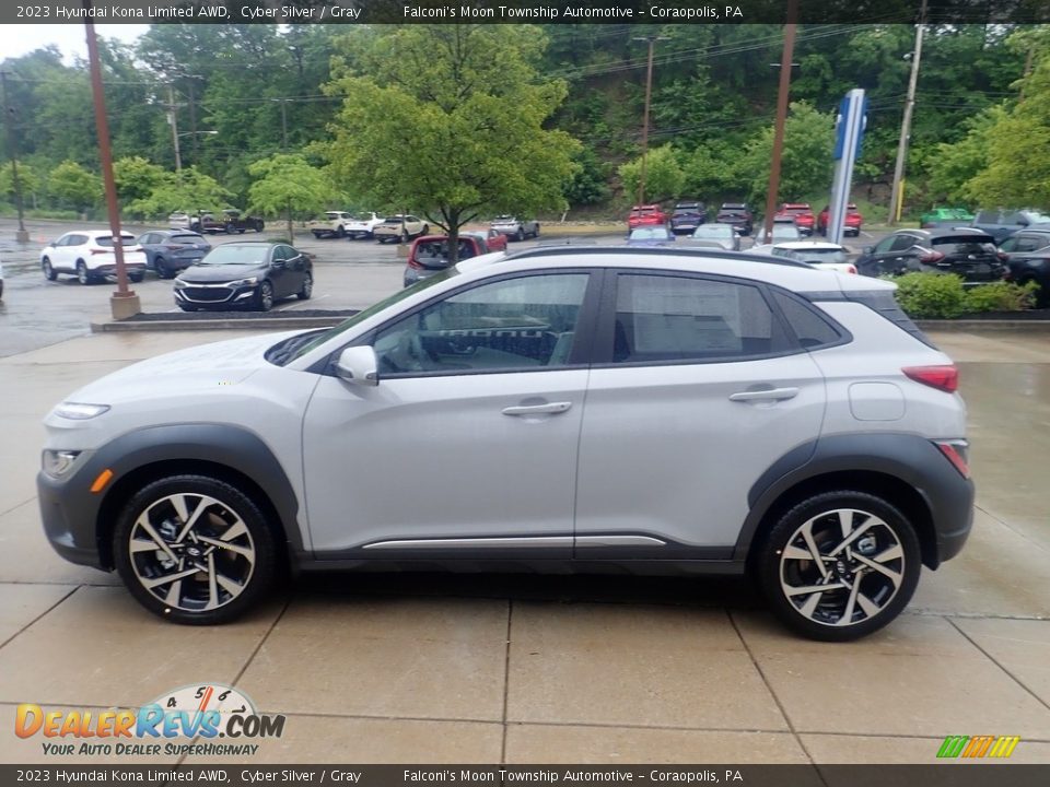 2023 Hyundai Kona Limited AWD Cyber Silver / Gray Photo #6