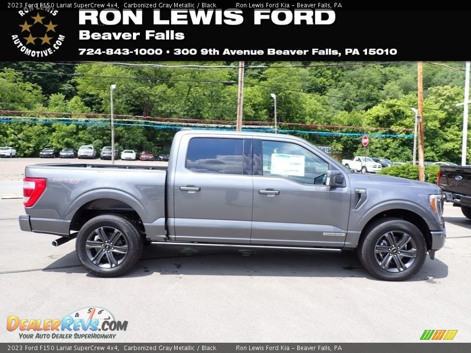 2023 Ford F150 Lariat SuperCrew 4x4 Carbonized Gray Metallic / Black Photo #1