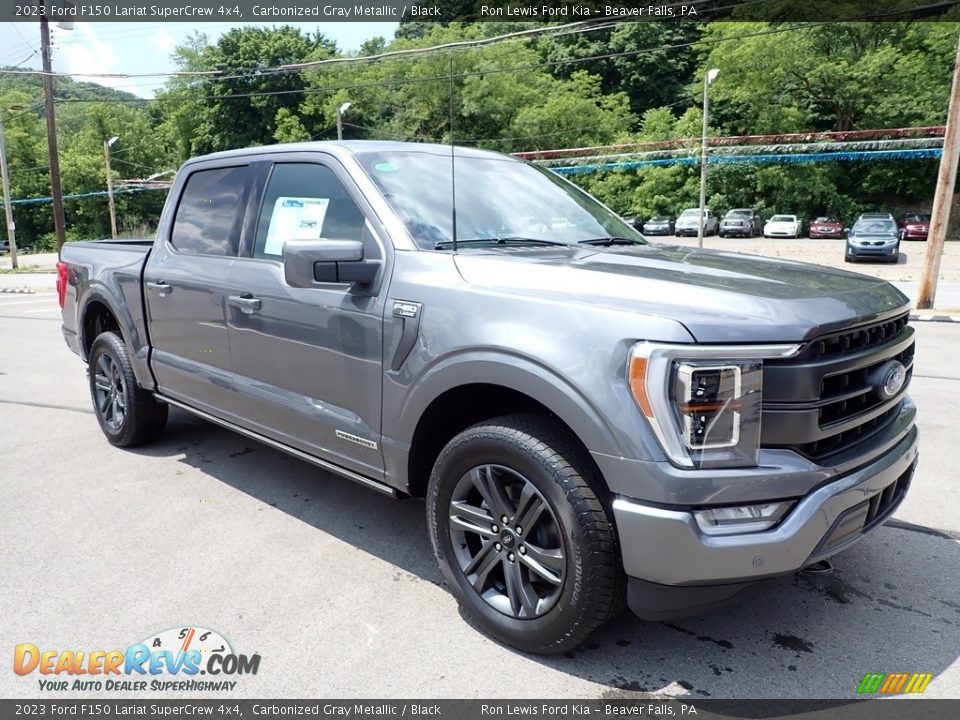 2023 Ford F150 Lariat SuperCrew 4x4 Carbonized Gray Metallic / Black Photo #2