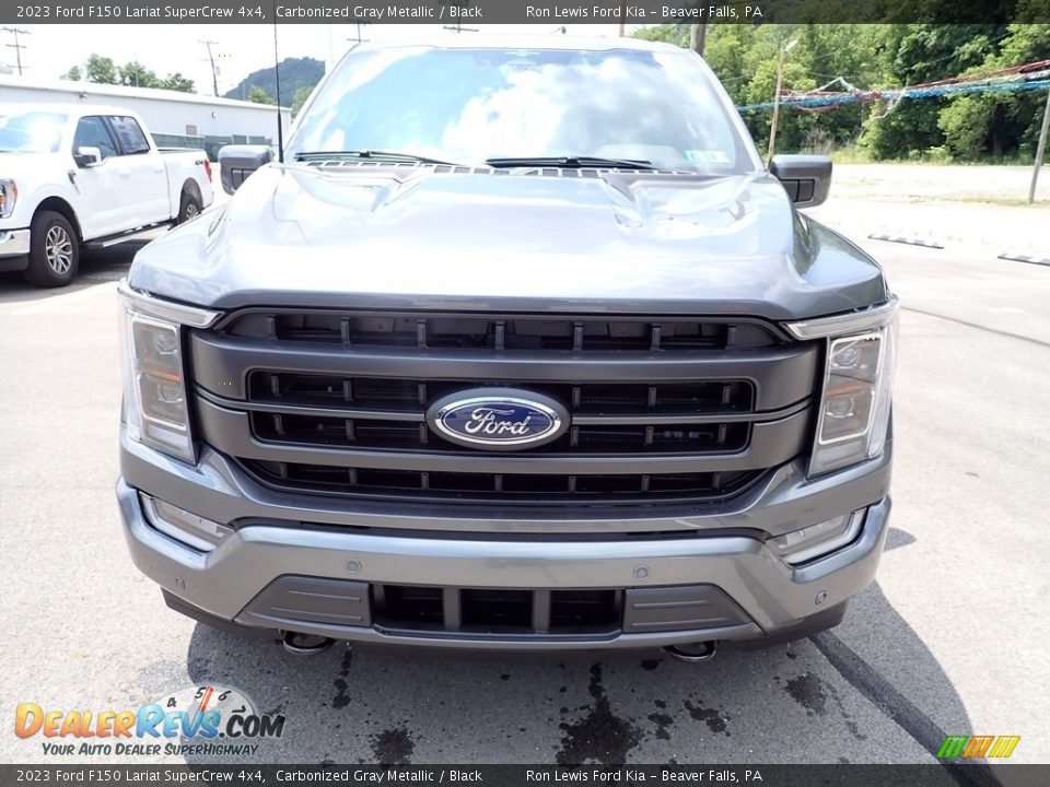 2023 Ford F150 Lariat SuperCrew 4x4 Carbonized Gray Metallic / Black Photo #3