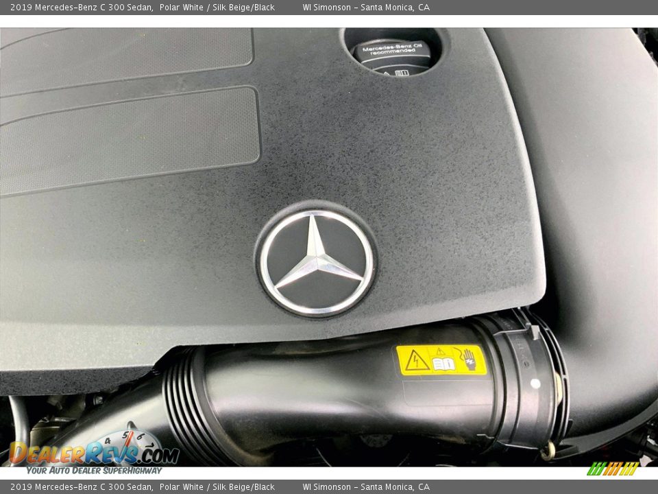 2019 Mercedes-Benz C 300 Sedan Polar White / Silk Beige/Black Photo #32
