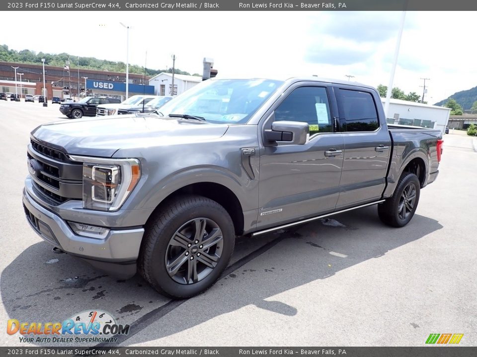2023 Ford F150 Lariat SuperCrew 4x4 Carbonized Gray Metallic / Black Photo #4