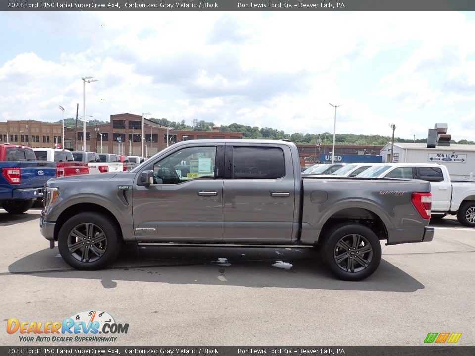 2023 Ford F150 Lariat SuperCrew 4x4 Carbonized Gray Metallic / Black Photo #5