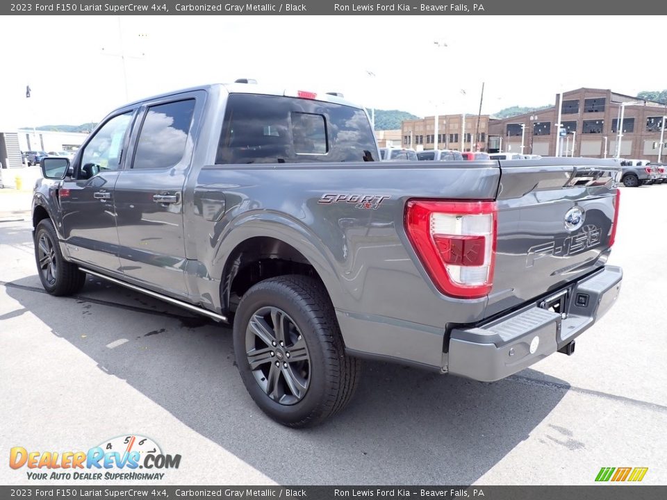 2023 Ford F150 Lariat SuperCrew 4x4 Carbonized Gray Metallic / Black Photo #6