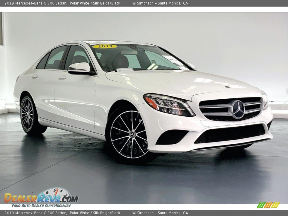 2019 Mercedes-Benz C 300 Sedan Polar White / Silk Beige/Black Photo #34