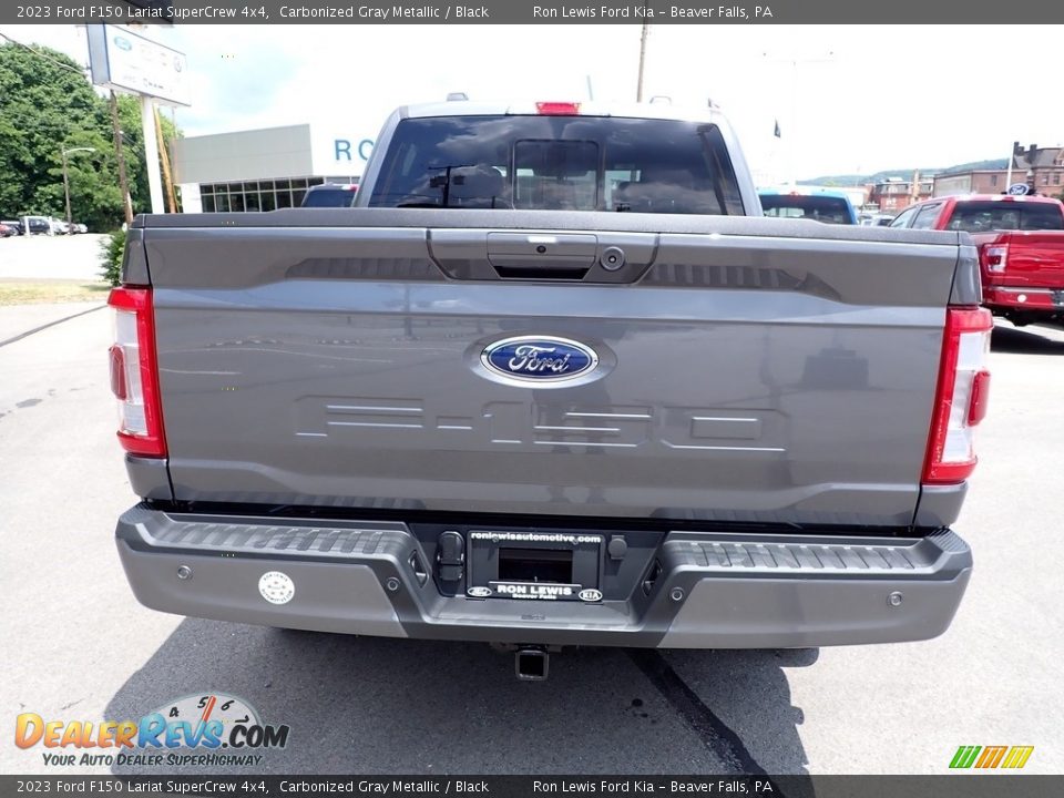 2023 Ford F150 Lariat SuperCrew 4x4 Carbonized Gray Metallic / Black Photo #7