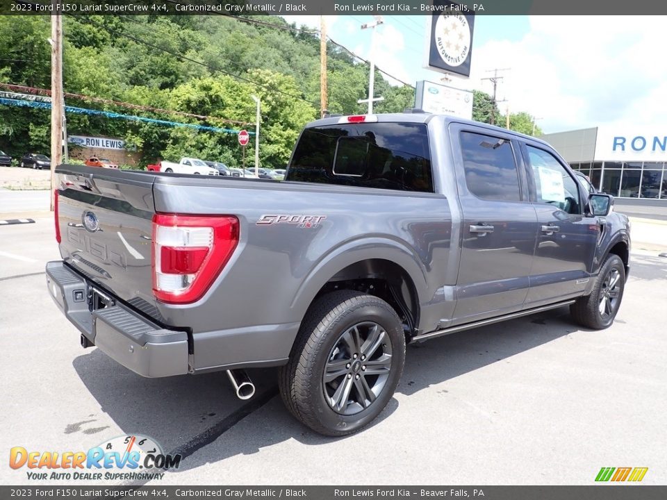 2023 Ford F150 Lariat SuperCrew 4x4 Carbonized Gray Metallic / Black Photo #8