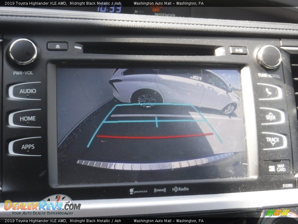 2019 Toyota Highlander XLE AWD Midnight Black Metallic / Ash Photo #6