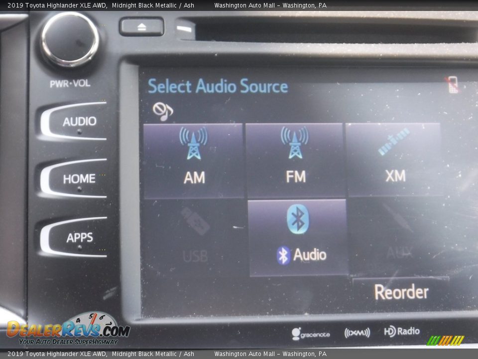 2019 Toyota Highlander XLE AWD Midnight Black Metallic / Ash Photo #7