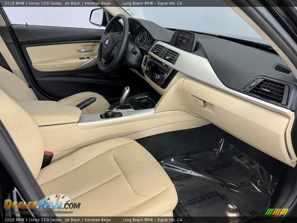 2018 BMW 3 Series 320i Sedan Jet Black / Venetian Beige Photo #13