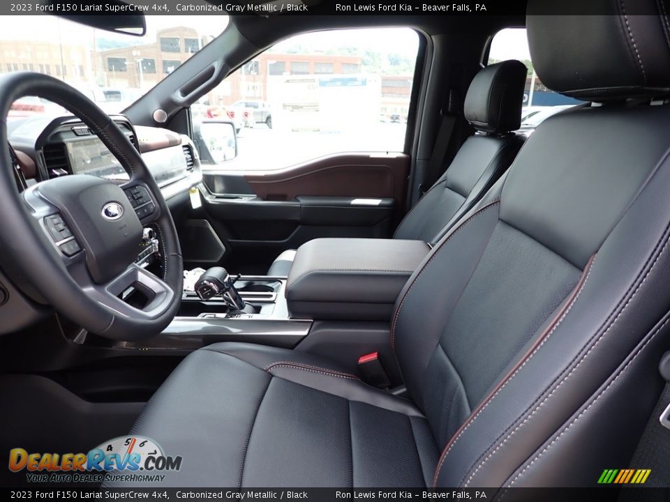 2023 Ford F150 Lariat SuperCrew 4x4 Carbonized Gray Metallic / Black Photo #14