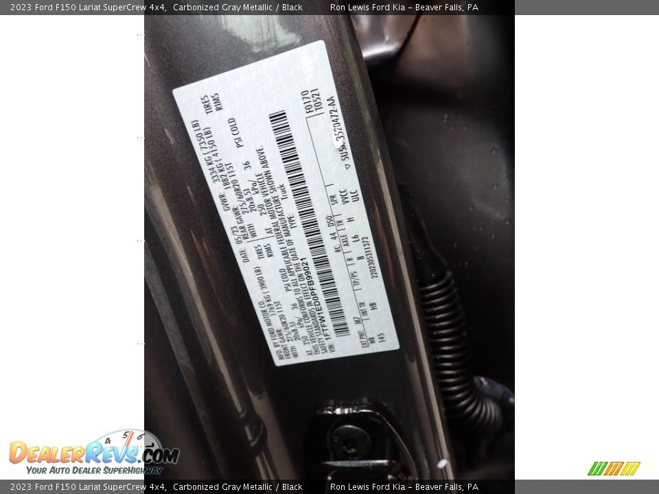 2023 Ford F150 Lariat SuperCrew 4x4 Carbonized Gray Metallic / Black Photo #20
