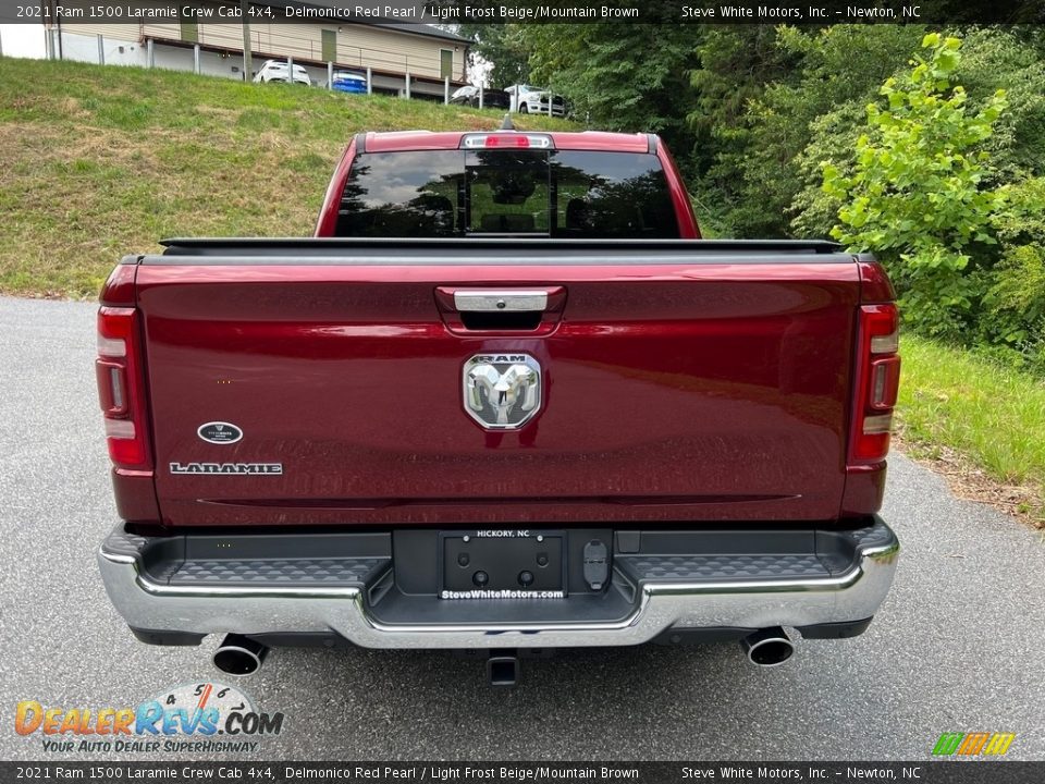 2021 Ram 1500 Laramie Crew Cab 4x4 Delmonico Red Pearl / Light Frost Beige/Mountain Brown Photo #7