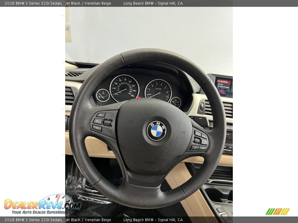 2018 BMW 3 Series 320i Sedan Jet Black / Venetian Beige Photo #26
