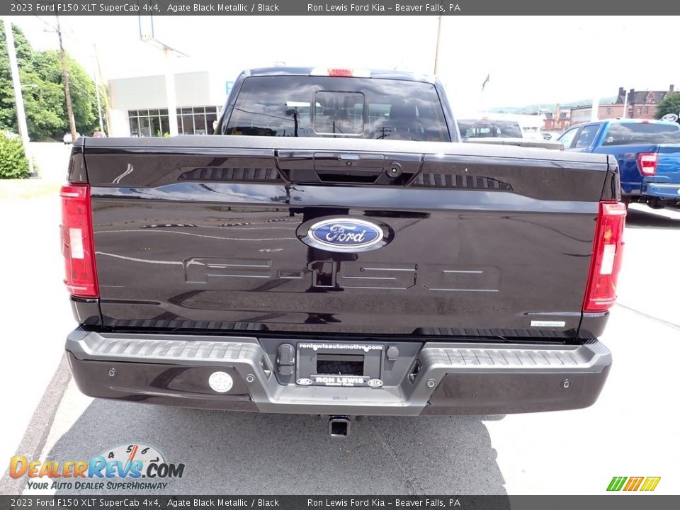 2023 Ford F150 XLT SuperCab 4x4 Agate Black Metallic / Black Photo #7