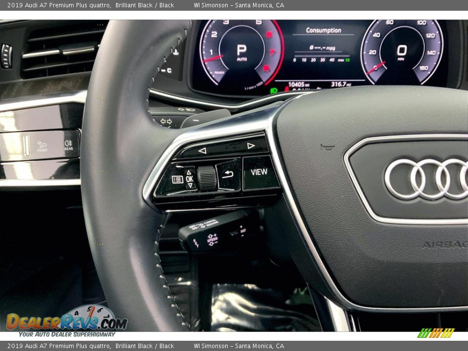 2019 Audi A7 Premium Plus quattro Steering Wheel Photo #21