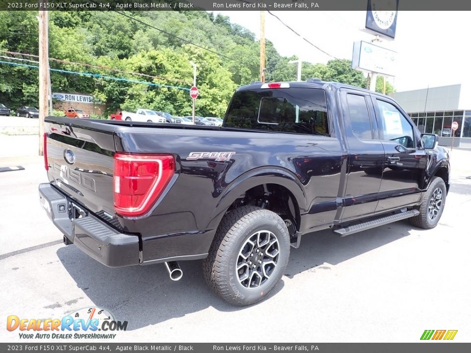 2023 Ford F150 XLT SuperCab 4x4 Agate Black Metallic / Black Photo #8
