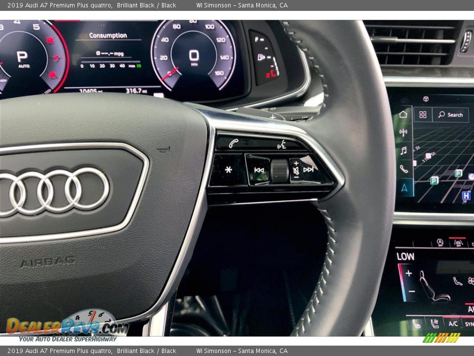 2019 Audi A7 Premium Plus quattro Steering Wheel Photo #22