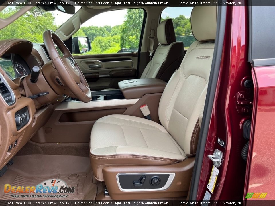 Light Frost Beige/Mountain Brown Interior - 2021 Ram 1500 Laramie Crew Cab 4x4 Photo #12