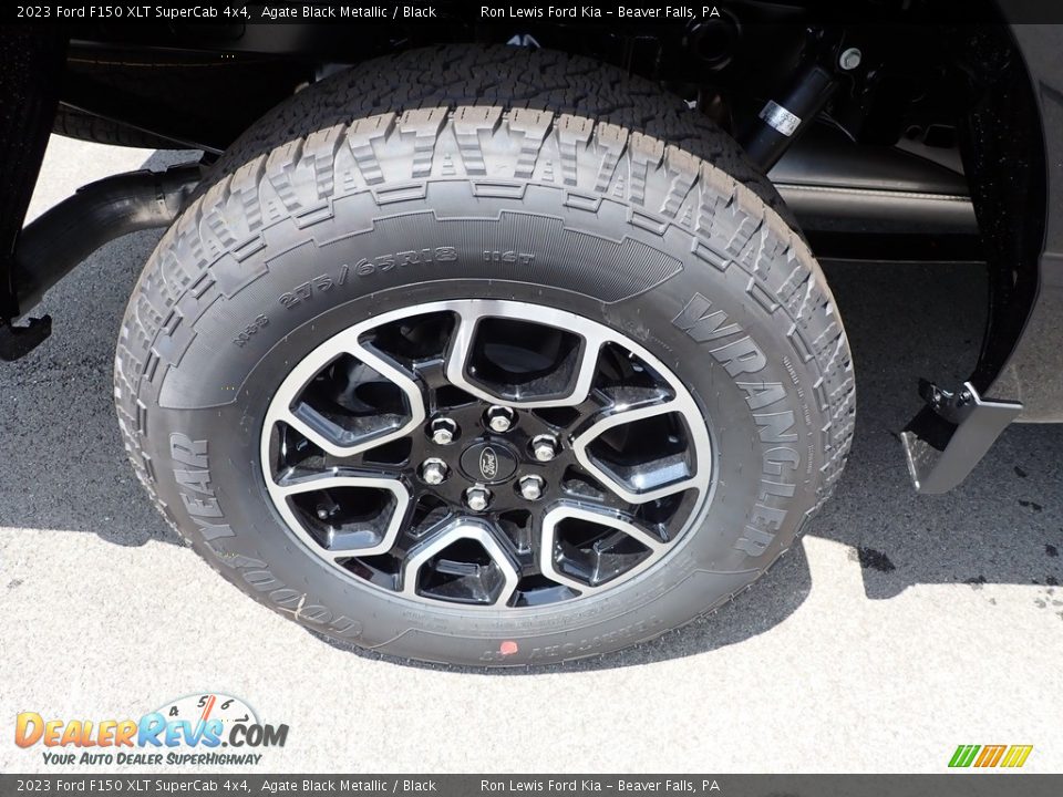 2023 Ford F150 XLT SuperCab 4x4 Agate Black Metallic / Black Photo #9