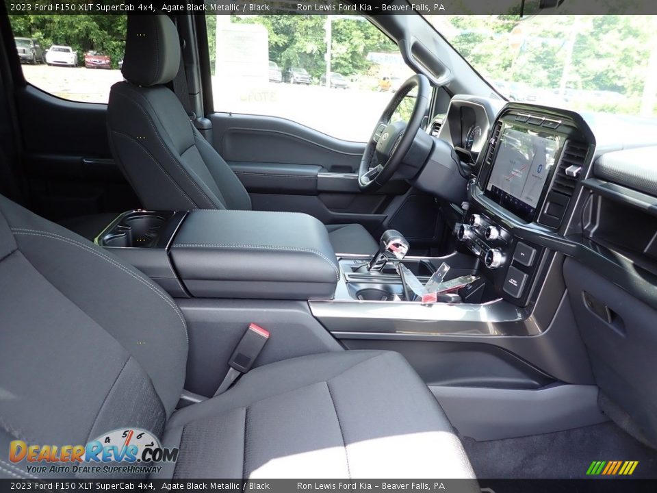 2023 Ford F150 XLT SuperCab 4x4 Agate Black Metallic / Black Photo #12