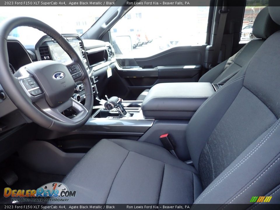 2023 Ford F150 XLT SuperCab 4x4 Agate Black Metallic / Black Photo #13