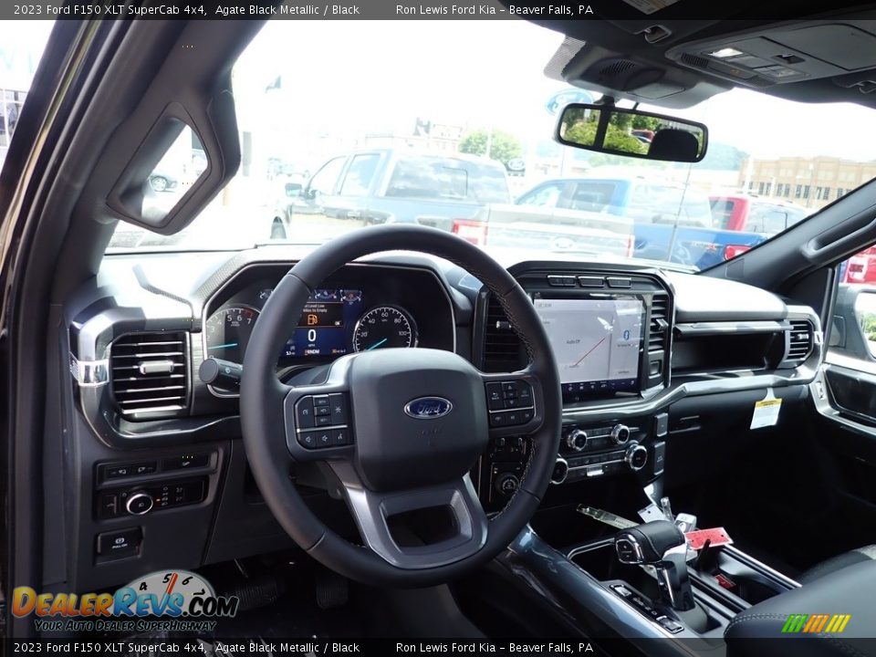 2023 Ford F150 XLT SuperCab 4x4 Agate Black Metallic / Black Photo #15