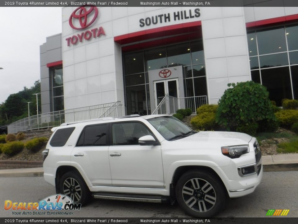 2019 Toyota 4Runner Limited 4x4 Blizzard White Pearl / Redwood Photo #2