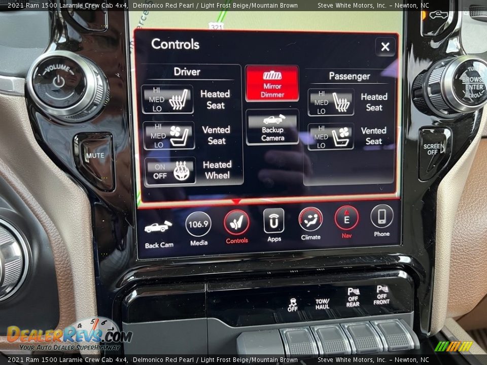 Controls of 2021 Ram 1500 Laramie Crew Cab 4x4 Photo #25