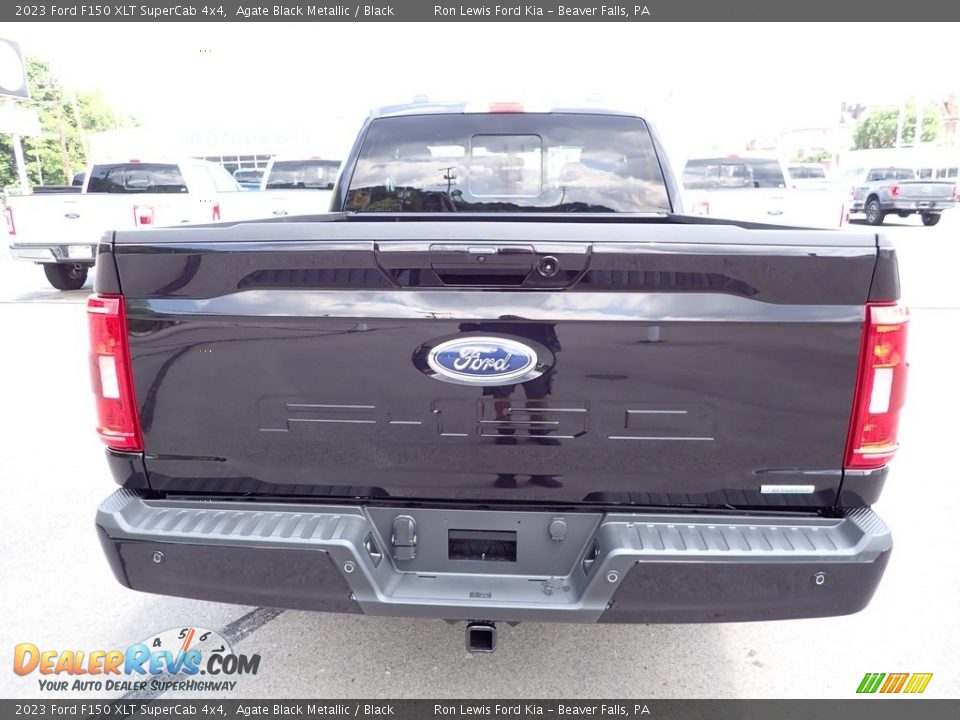 2023 Ford F150 XLT SuperCab 4x4 Agate Black Metallic / Black Photo #7