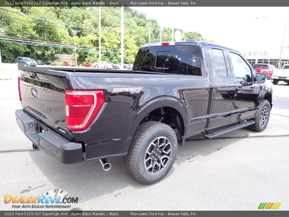 2023 Ford F150 XLT SuperCab 4x4 Agate Black Metallic / Black Photo #8