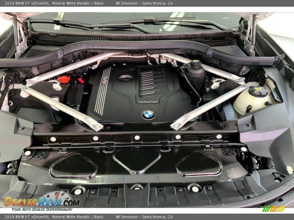 2019 BMW X7 xDrive40i Mineral White Metallic / Black Photo #9