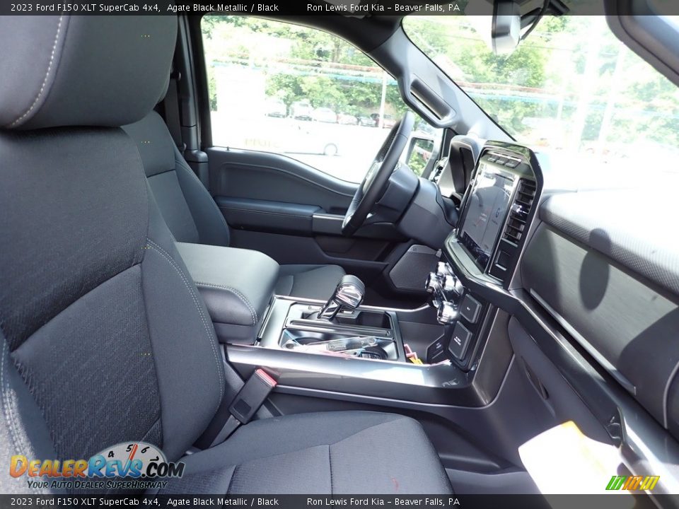 2023 Ford F150 XLT SuperCab 4x4 Agate Black Metallic / Black Photo #11