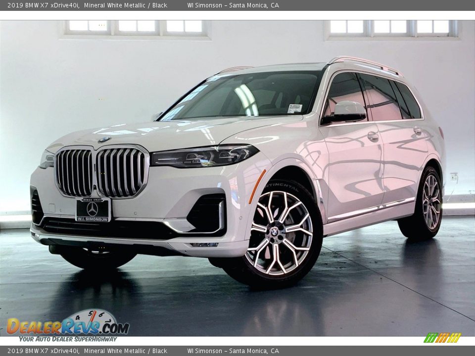 2019 BMW X7 xDrive40i Mineral White Metallic / Black Photo #12