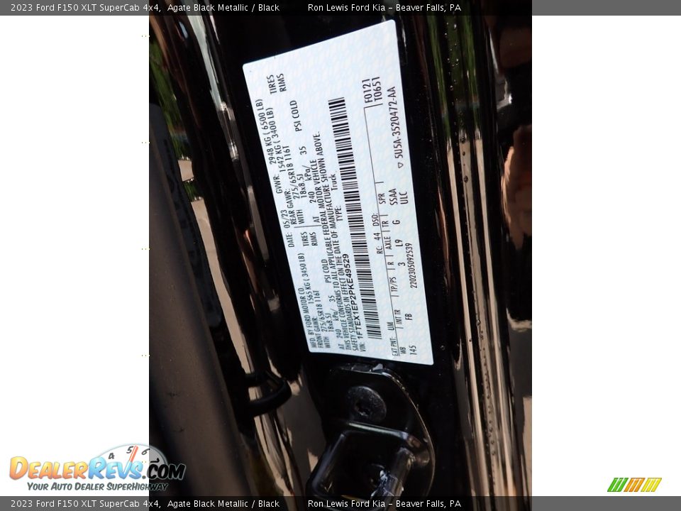 2023 Ford F150 XLT SuperCab 4x4 Agate Black Metallic / Black Photo #20