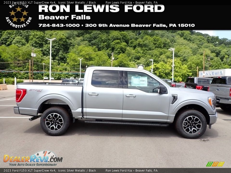 2023 Ford F150 XLT SuperCrew 4x4 Iconic Silver Metallic / Black Photo #1