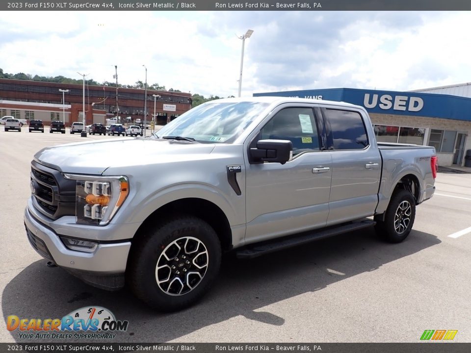 2023 Ford F150 XLT SuperCrew 4x4 Iconic Silver Metallic / Black Photo #4