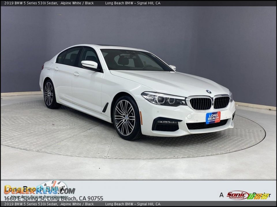 2019 BMW 5 Series 530i Sedan Alpine White / Black Photo #1