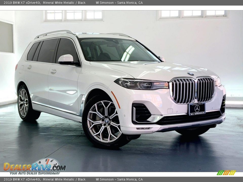 2019 BMW X7 xDrive40i Mineral White Metallic / Black Photo #34