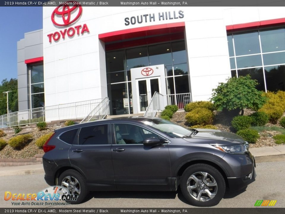 2019 Honda CR-V EX-L AWD Modern Steel Metallic / Black Photo #2
