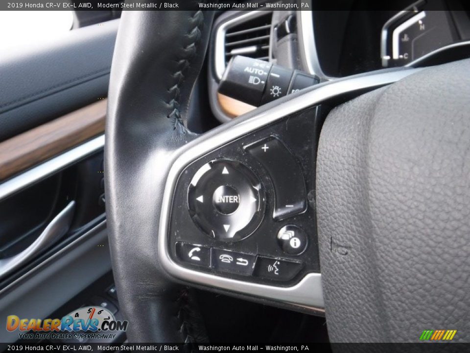 2019 Honda CR-V EX-L AWD Modern Steel Metallic / Black Photo #9