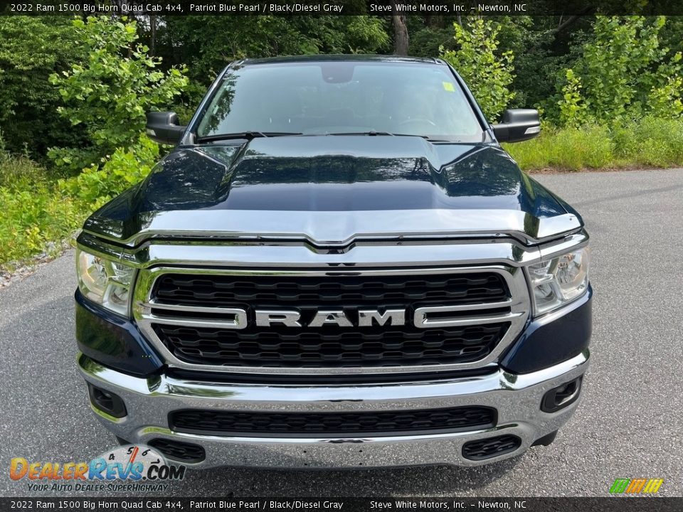 2022 Ram 1500 Big Horn Quad Cab 4x4 Patriot Blue Pearl / Black/Diesel Gray Photo #3