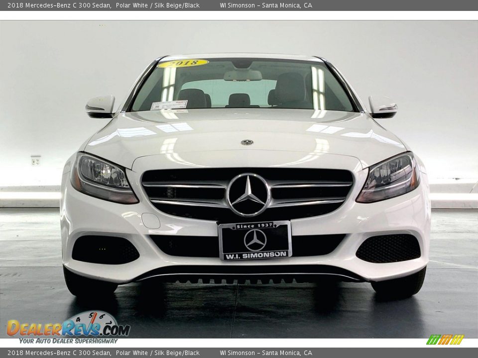 2018 Mercedes-Benz C 300 Sedan Polar White / Silk Beige/Black Photo #2