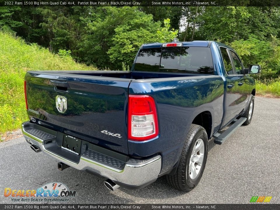 2022 Ram 1500 Big Horn Quad Cab 4x4 Patriot Blue Pearl / Black/Diesel Gray Photo #6