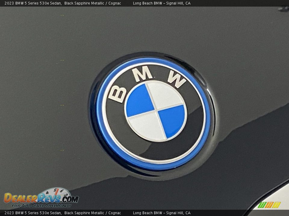 2023 BMW 5 Series 530e Sedan Black Sapphire Metallic / Cognac Photo #5