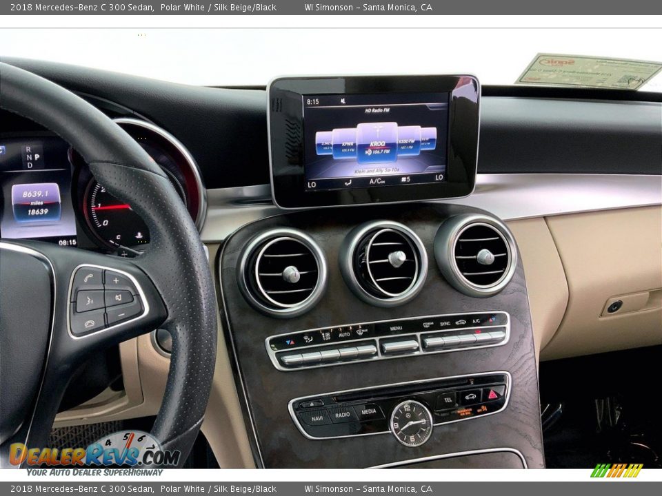 2018 Mercedes-Benz C 300 Sedan Polar White / Silk Beige/Black Photo #5