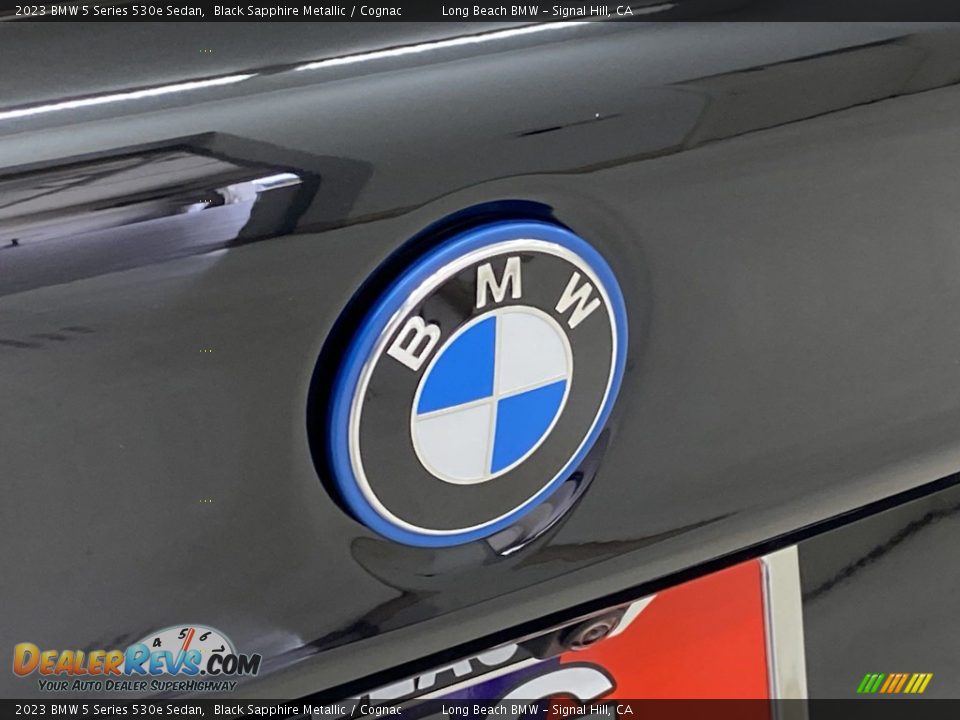 2023 BMW 5 Series 530e Sedan Black Sapphire Metallic / Cognac Photo #7