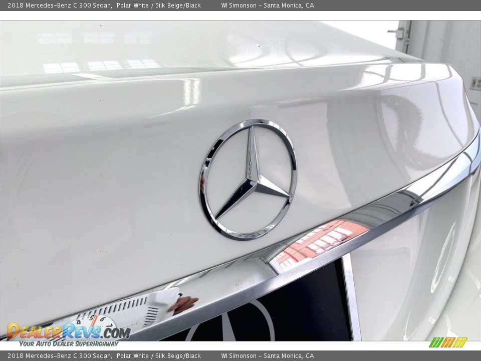 2018 Mercedes-Benz C 300 Sedan Polar White / Silk Beige/Black Photo #7