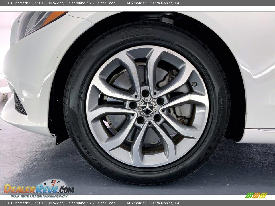2018 Mercedes-Benz C 300 Sedan Polar White / Silk Beige/Black Photo #8